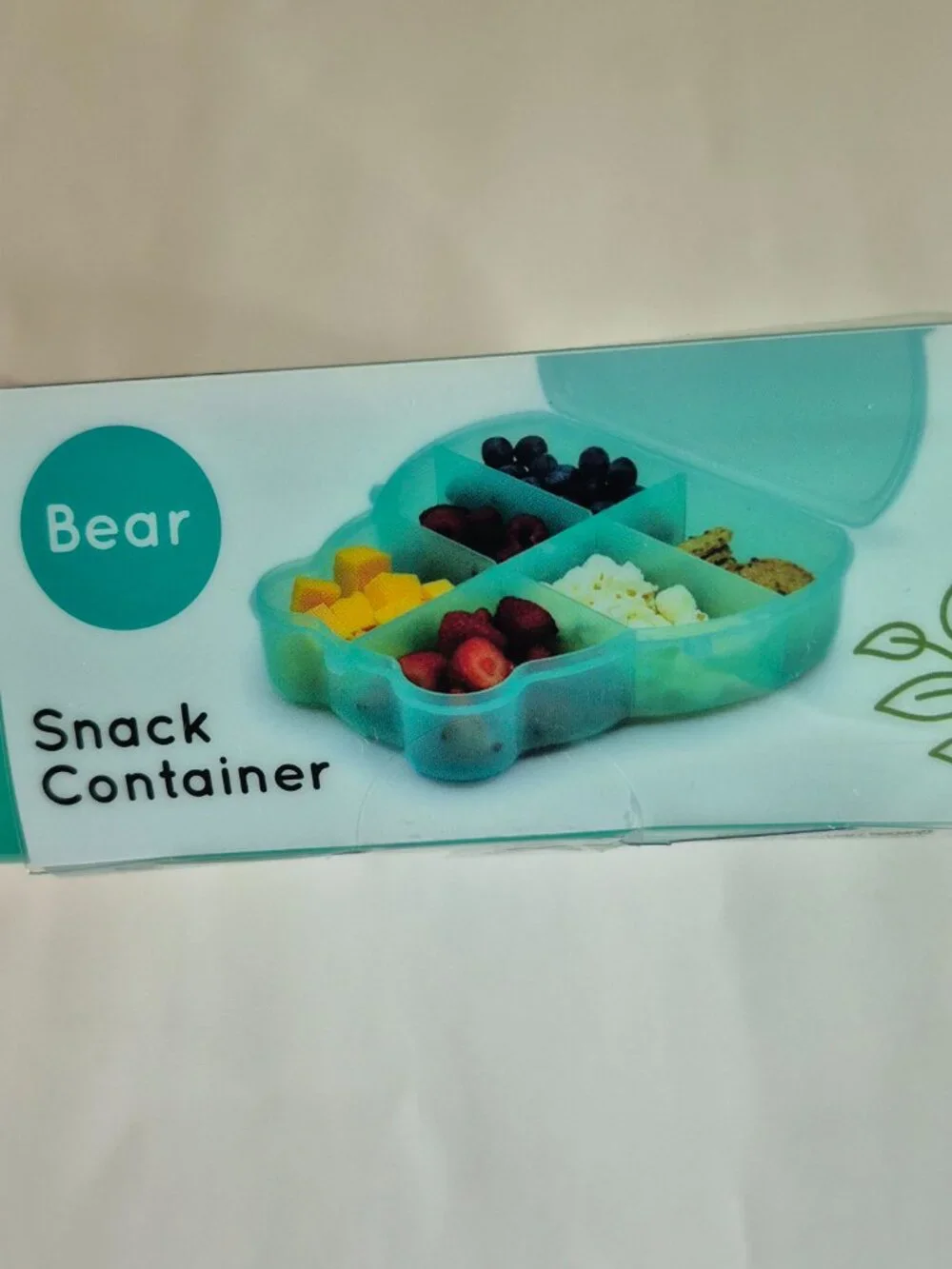 Melii Bear Shape Snackle Box With 6 Adjustable Compartments on-the-go!, NWT